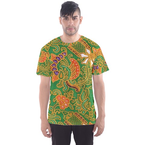 Art Batik The Traditional Fabric Men s Sports Mesh Tee by BangZart