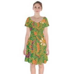 Art Batik The Traditional Fabric Short Sleeve Bardot Dress by BangZart