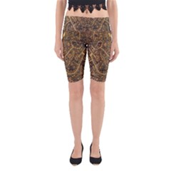 Art Indonesian Batik Yoga Cropped Leggings