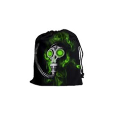Gas Mask Drawstring Pouches (small)  by Valentinaart