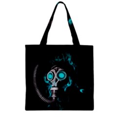 Gas Mask Zipper Grocery Tote Bag by Valentinaart