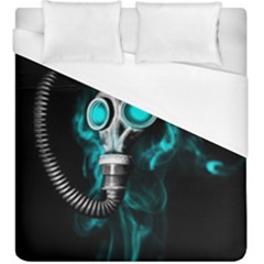 Gas Mask Duvet Cover (king Size) by Valentinaart