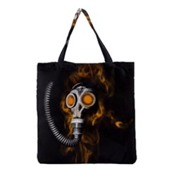 Gas Mask Grocery Tote Bag by Valentinaart