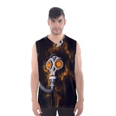 Gas Mask Men s Basketball Tank Top by Valentinaart