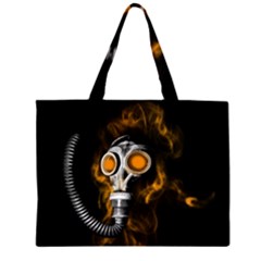 Gas Mask Zipper Large Tote Bag by Valentinaart