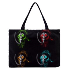 Gas Mask Medium Zipper Tote Bag by Valentinaart