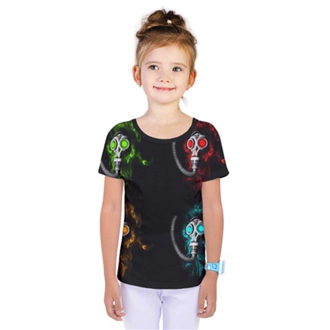 Gas Mask Kids  One Piece Tee by Valentinaart