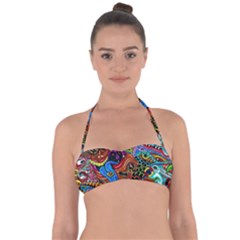 Art Color Dark Detail Monsters Psychedelic Halter Bandeau Bikini Top by BangZart