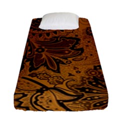 Art Traditional Batik Flower Pattern Fitted Sheet (single Size)