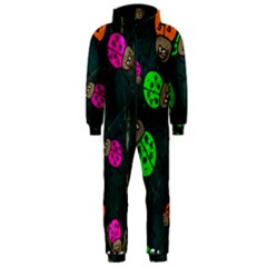 Abstract Bug Insect Pattern Hooded Jumpsuit (men) 