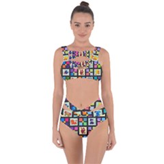 Animal Party Pattern Bandaged Up Bikini Set  by BangZart