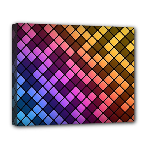 Abstract Small Block Pattern Deluxe Canvas 20  X 16   by BangZart