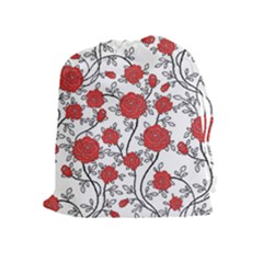 Texture Roses Flowers Drawstring Pouches (extra Large)