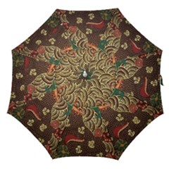 Art Traditional Flower  Batik Pattern Straight Umbrellas by BangZart