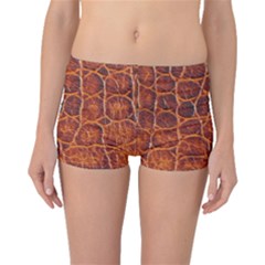 Crocodile Skin Texture Boyleg Bikini Bottoms