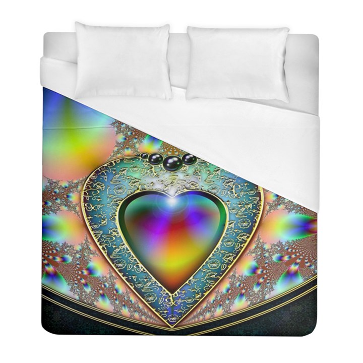 Rainbow Fractal Duvet Cover (Full/ Double Size)