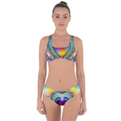 Rainbow Fractal Criss Cross Bikini Set by BangZart