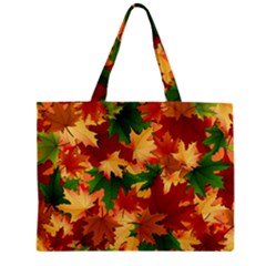 Autumn Leaves Zipper Mini Tote Bag by BangZart