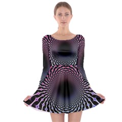 Spider Web Long Sleeve Skater Dress