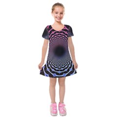 Spider Web Kids  Short Sleeve Velvet Dress by BangZart
