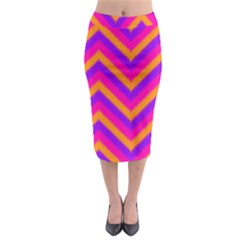 Chevron Midi Pencil Skirt