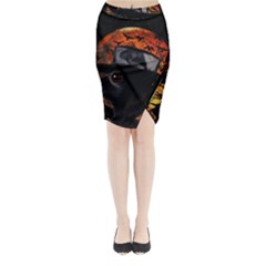 Bird-man  Midi Wrap Pencil Skirt by Valentinaart