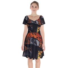 Bird-man  Short Sleeve Bardot Dress