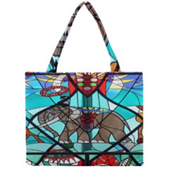 Elephant Stained Glass Mini Tote Bag