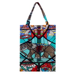 Elephant Stained Glass Classic Tote Bag