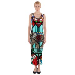 Elephant Stained Glass Fitted Maxi Dress by BangZart