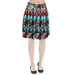 Elephant Stained Glass Pleated Skirt