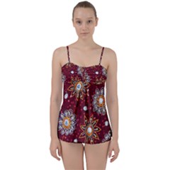 India Traditional Fabric Babydoll Tankini Set