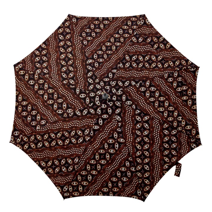 Art Traditional Batik Pattern Hook Handle Umbrellas (Medium)