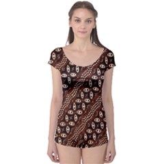 Art Traditional Batik Pattern Boyleg Leotard 