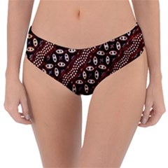 Art Traditional Batik Pattern Reversible Classic Bikini Bottoms