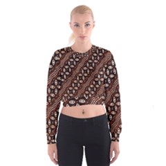 Art Traditional Batik Pattern Cropped Sweatshirt