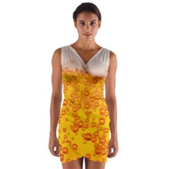 Beer Alcohol Drink Drinks Wrap Front Bodycon Dress