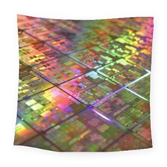 Technology Circuit Computer Square Tapestry (large)