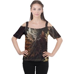 Fractalius Abstract Forests Fractal Fractals Cutout Shoulder Tee