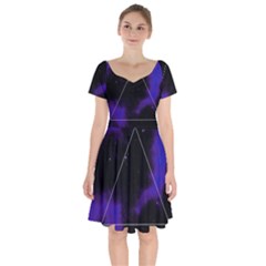 Space Short Sleeve Bardot Dress by Valentinaart