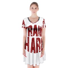 Train Hard Short Sleeve V-neck Flare Dress by Valentinaart