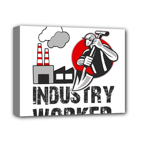 Industry Worker  Deluxe Canvas 14  X 11  by Valentinaart