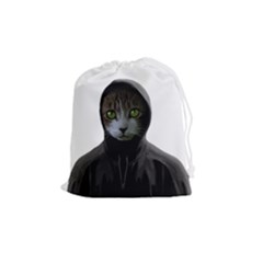 Gangsta Cat Drawstring Pouches (medium) 