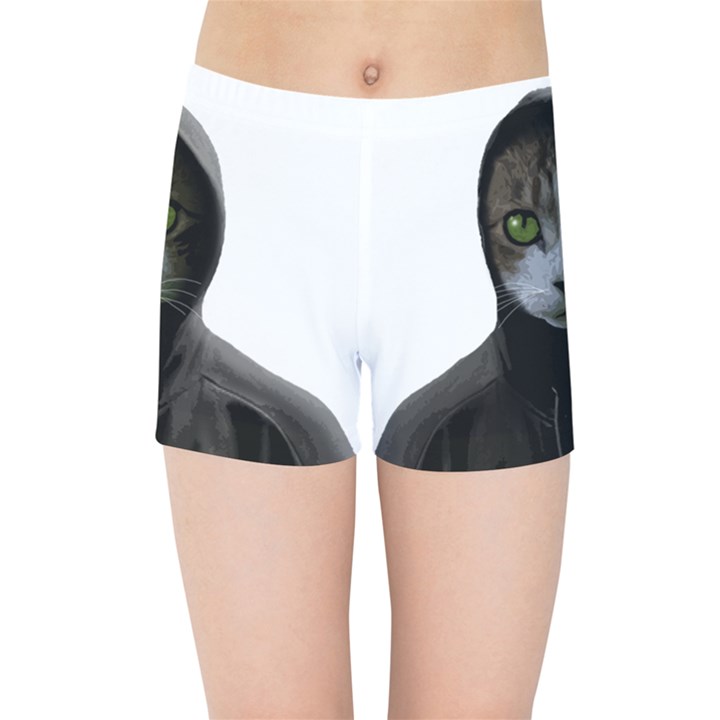 Gangsta cat Kids Sports Shorts