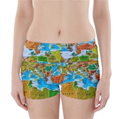 World Map Boyleg Bikini Wrap Bottoms by BangZart