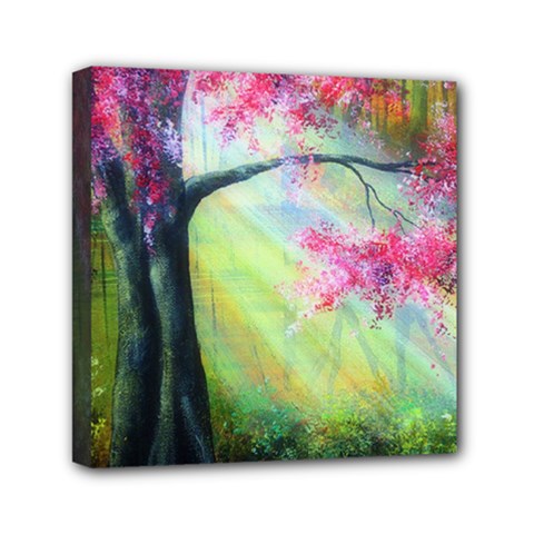 Forests Stunning Glimmer Paintings Sunlight Blooms Plants Love Seasons Traditional Art Flowers Sunsh Mini Canvas 6  X 6  by BangZart