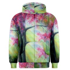 Forests Stunning Glimmer Paintings Sunlight Blooms Plants Love Seasons Traditional Art Flowers Sunsh Men s Zipper Hoodie by BangZart
