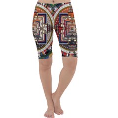 Colorful Mandala Cropped Leggings 