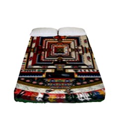 Colorful Mandala Fitted Sheet (full/ Double Size)