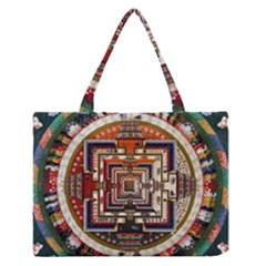 Colorful Mandala Medium Zipper Tote Bag